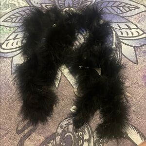 Victorian Black Ostrich Feather Boa